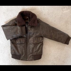 ‘Leather’ Bomber jacket - GAP